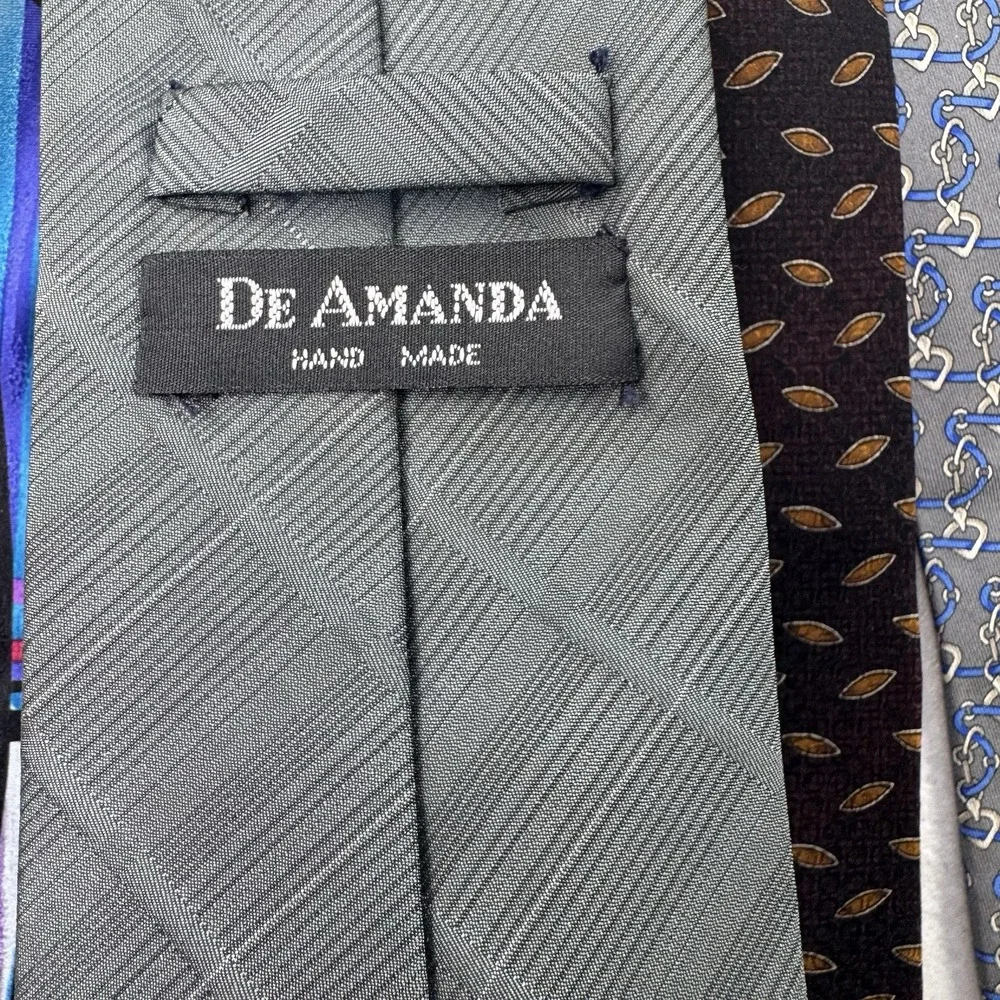 100% Silk Tie Lot Of 4 Fendi J. Garcia De Amanda‎ Italy Business Career 4 X 60